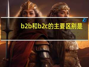 b2b和b2c的主要区别是