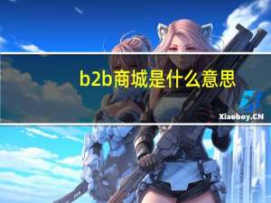 b2b商城是什么意思
