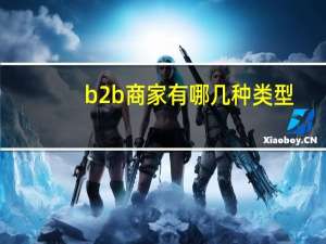 b2b商家有哪几种类型