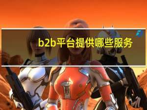 b2b平台提供哪些服务