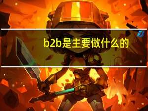 b2b是主要做什么的
