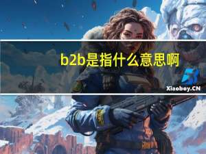 b2b是指什么意思啊