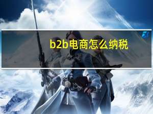 b2b电商怎么纳税