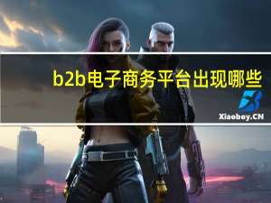 b2b电子商务平台出现哪些