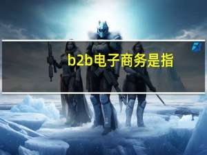 b2b电子商务是指