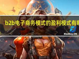 b2b电子商务模式的盈利模式有哪些