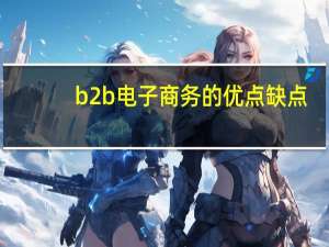b2b电子商务的优点缺点