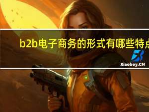 b2b电子商务的形式有哪些特点