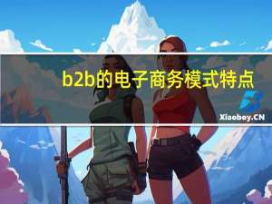 b2b的电子商务模式特点