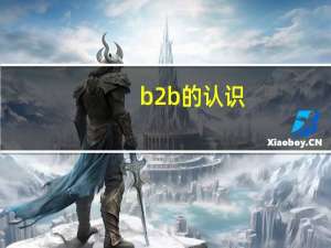 b2b的认识
