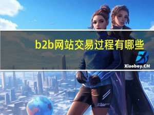 b2b网站交易过程有哪些