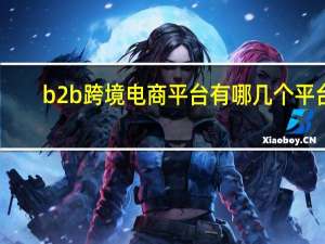 b2b跨境电商平台有哪几个平台