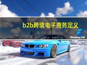b2b跨境电子商务定义