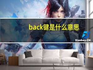 back键是什么意思