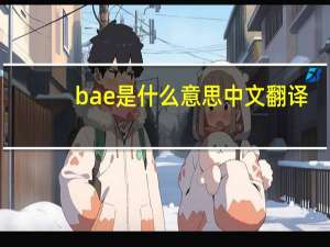 bae是什么意思中文翻译（bae是什么意思）