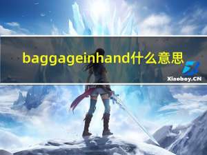 baggage in hand什么意思