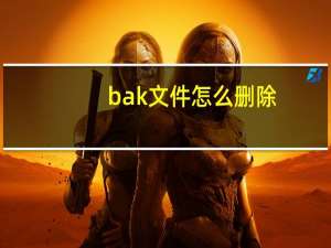bak文件怎么删除（bak文件转换器）