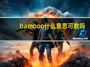bamboo什么意思可数吗