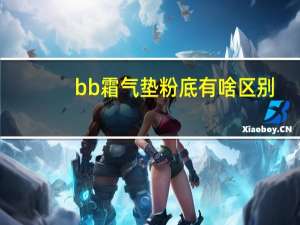 bb霜气垫粉底有啥区别