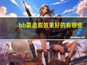 bb霜遮瑕效果好的有哪些