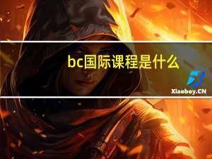 bc国际课程是什么