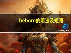 be born的用法及短语