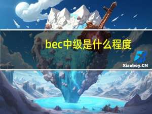 bec中级是什么程度