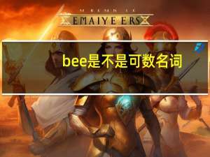 bee是不是可数名词