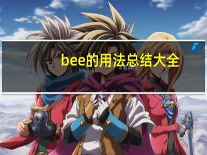 bee的用法总结大全