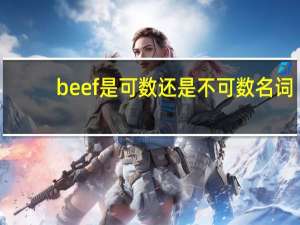 beef是可数还是不可数名词