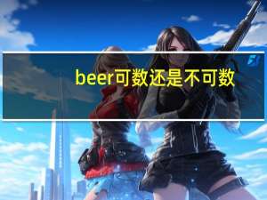 beer可数还是不可数