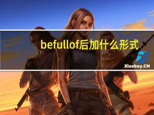 befullof后加什么形式