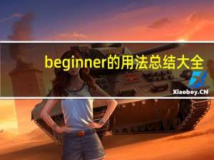 beginner的用法总结大全