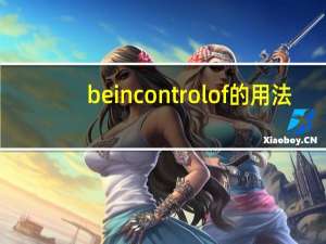 be in control of的用法