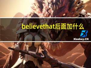 believe that后面加什么