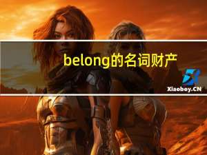 belong的名词财产