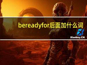 be ready for后面加什么词
