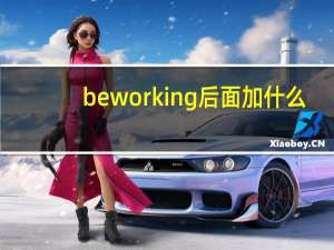 be working后面加什么