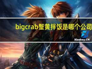 bigcrab蟹黄拌饭是哪个公司