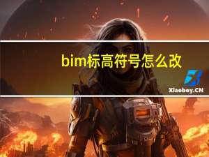 bim标高符号怎么改