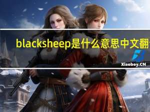 black sheep是什么意思中文翻译