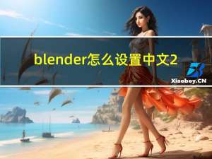 blender怎么设置中文2.93