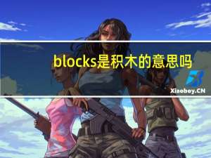 blocks是积木的意思吗