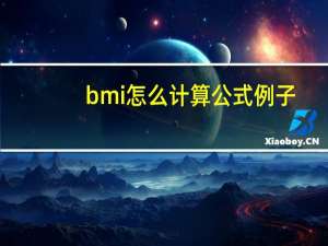 bmi怎么计算公式例子