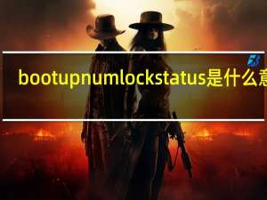 boot up numlock status是什么意思