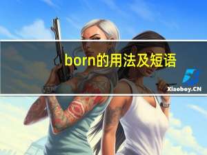 born的用法及短语