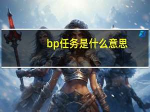 bp任务是什么意思