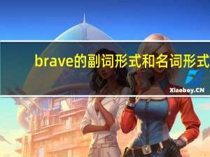 brave的副词形式和名词形式