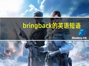 bring back的英语短语