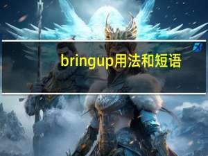 bring up用法和短语